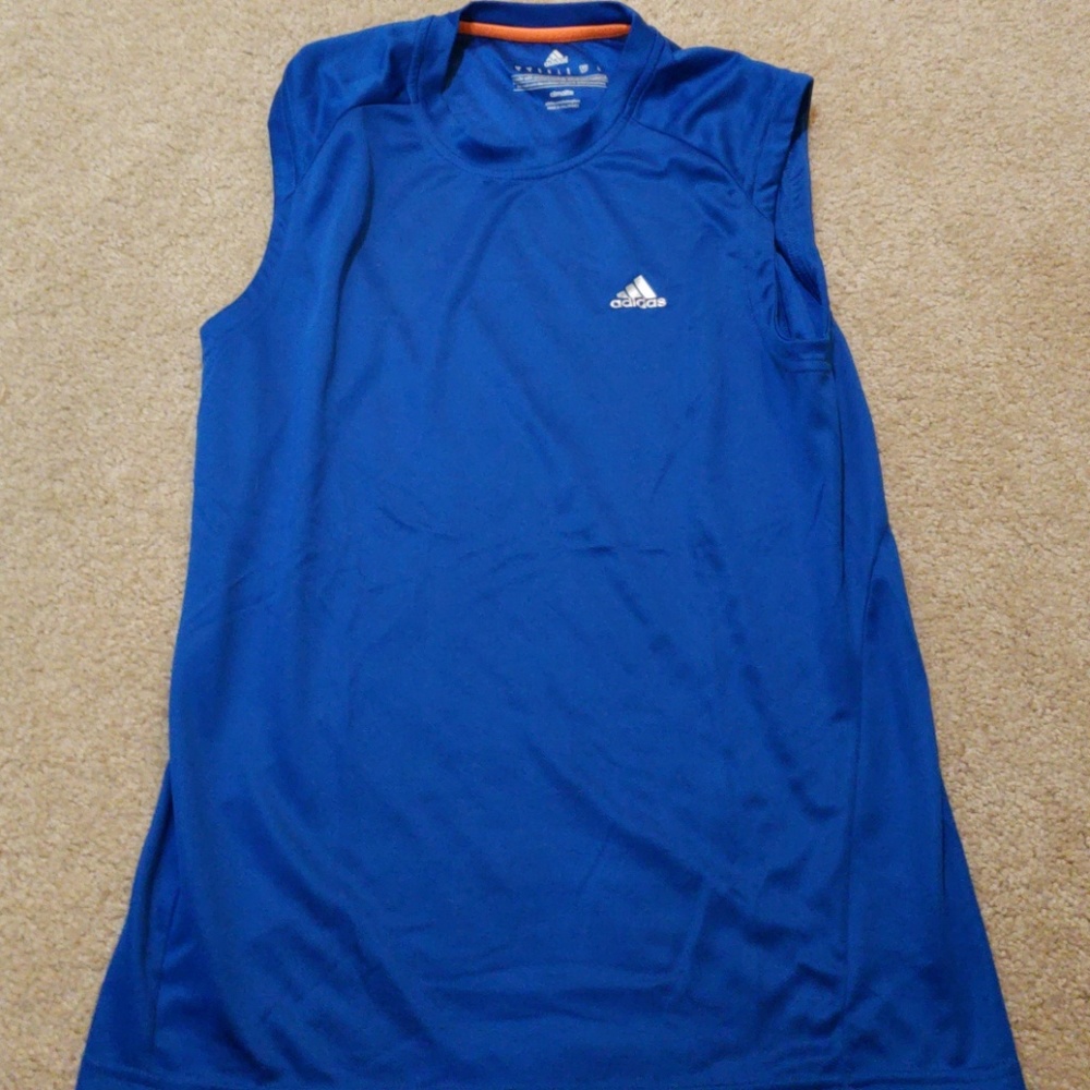Blue Adidas climalite tank top